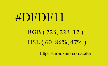 Color: #dfdf11