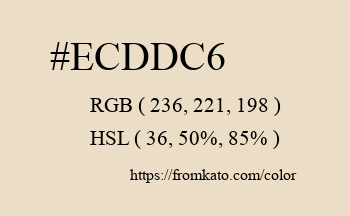 Color: #ecddc6