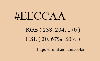 Color: #eeccaa