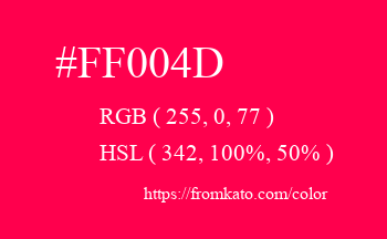 Color: #ff004d