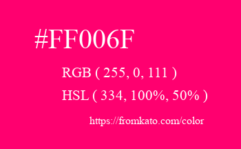 Color: #ff006f