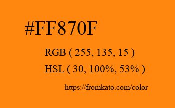 Color: #ff870f