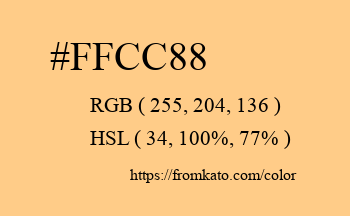 Color: #ffcc88