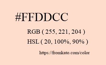 Color: #ffddcc