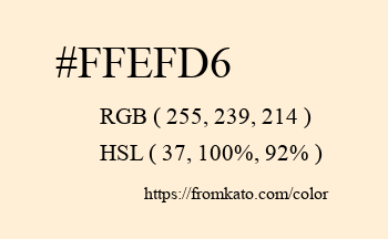 Color: #ffefd6