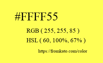 Color: #ffff55
