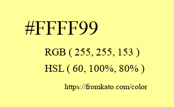 Color: #ffff99